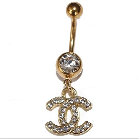 chanel logo belly button ring|chanel belly button rings amazon.